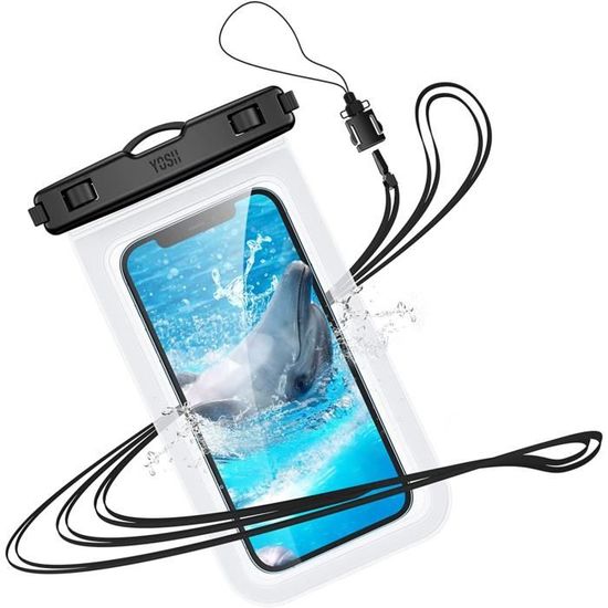 Pochette étanche FORETOY IPX8 – Sac Banane + étui Téléphone, écran Tactile, Compatible 7.8", Sangle Réglable, Pour Plage, Kayak, Pêche