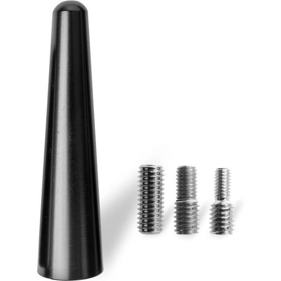 Antenne Voiture, Longueur 9 Cm, Pour Une Réception AM, FM 87,5-108 MHz, Dab, Dab Sans Interférences, En Noir, à Visser Avec Adaptateur Universel M4 M5 M6, Antenne à Tige Courte