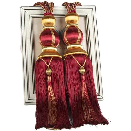 Fenghuangwu Embrasses De Rideaux à Pompons Faites à La Main – Embrasses De Rideaux élégantes En Cristal Pour Décoration De Maison Et De Bureau (gris Anthracite, 4P