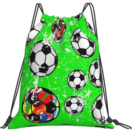 Sac à Dos Cordon Sport Multifonction - Avec Filet Détachable Pour Ballon - Pour Football, Basketball, Yoga - Noir