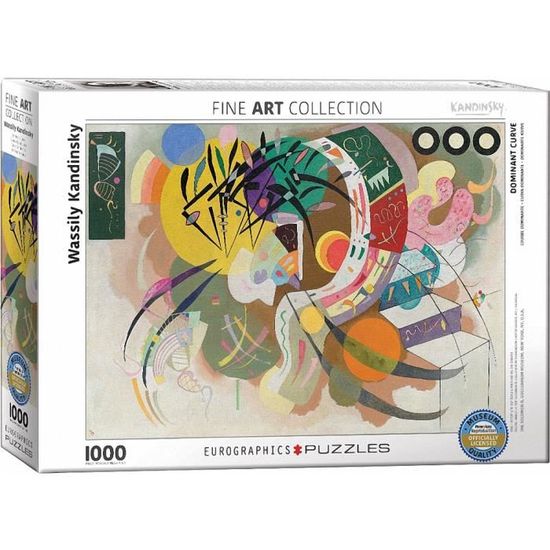 (EG60000839) - Puzzle 1000 pièces Kandinsky - Eurographics - Tableaux et peintures - Multicolore - Adulte