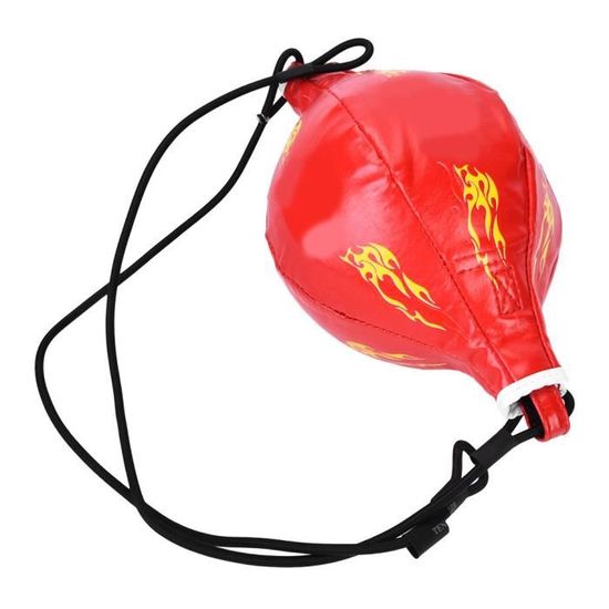 Balle De Boxe Double Extrémité – Réflexe MMA, Vitesse, Avec Pompe Et Anneaux, Diamètre 20cm, Simili Cuir PU