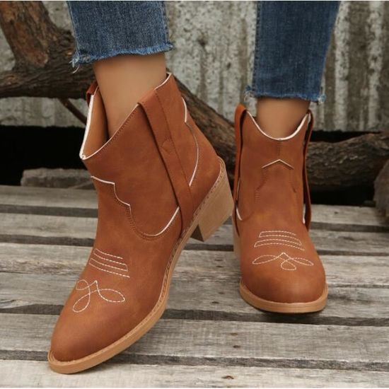 🔥【35-42】 👢✨2025 Nouveauté pour cet automne : bottines à talons épais et semelles compensées – modèle rétro à lacets pour femmes