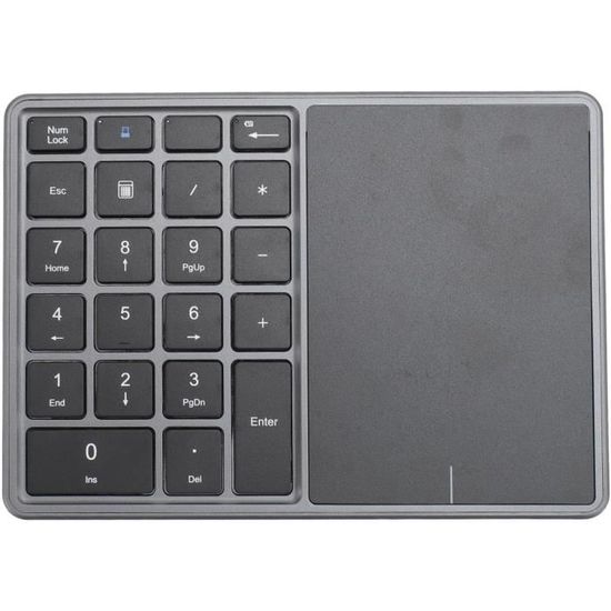 SALALIS Pavé numérique USB Pavé Numérique Sans Fil 2 en 1 Pavé Tactile