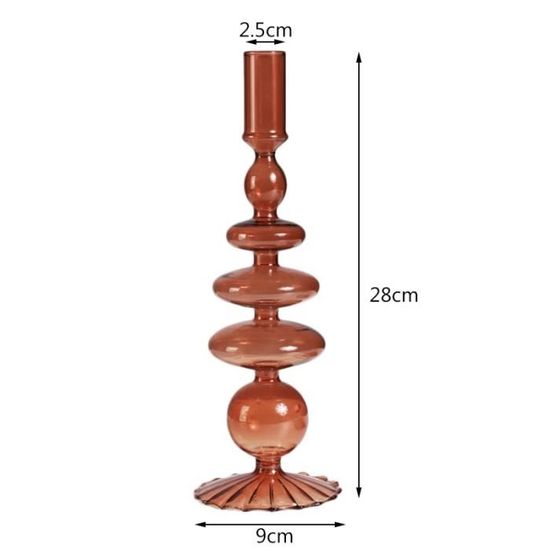 PATIKIL Lot De 4 Bougeoirs En Verre Pour Centre De Table, Décoration De Mariage, Dîner, Fête - Noir