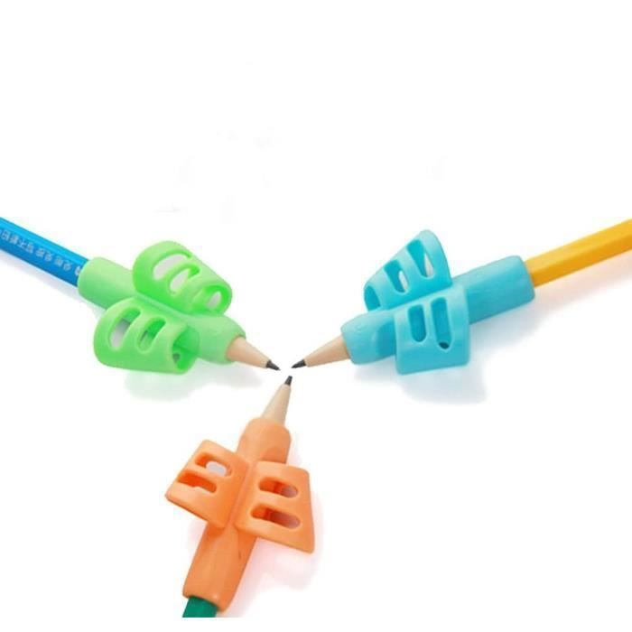 Professionel Guide Doigt Ergonomiques Grips pour Crayon Silicone Posture Correction Pencil Grip Aide Ecriture, Set de 3