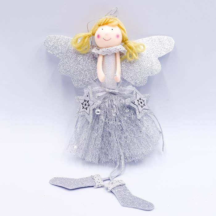 Hebbo décorations de noël tissu maille noël poupée pendentif noël ragdoll ange cadeau pour enfants SDZSHY406