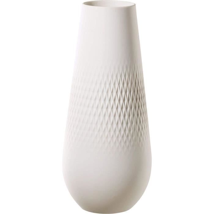 Boch Collier Blanc Grand vase Perle décoration de table en porcelaine Premium de haute qualité Porcelaine Transparent