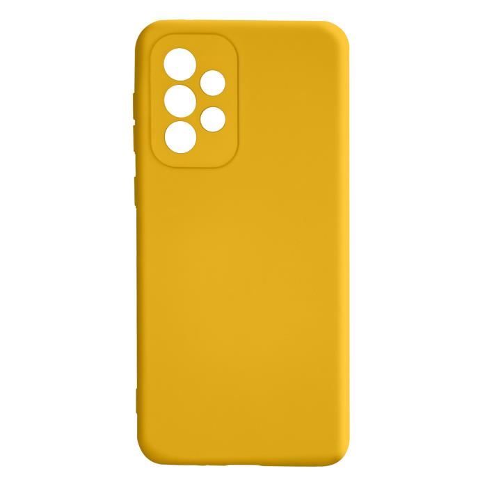 Coque Samsung Galaxy A33 5G Silicone Semi-rigide Finition Soft-touch Fine Jaune
