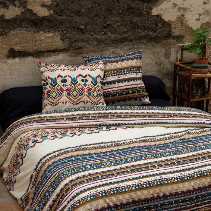 CDaffaires Parure de lit (housse de couette + 2 taies d'oreiller) 240x220 kilim Multicolore