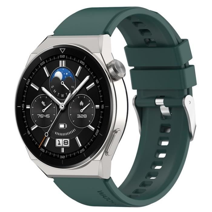 Bracelet Pour Montre Connectée Pour Huawei Watch Gt 3 Pro 46Mm-Gt 2 Pro-Gt 2 Bande De Montre En Silicone,Vert Noirâtre
