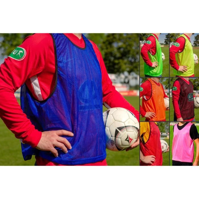 Chasubles de sport BLEU – lot de 5 – taille au choix
