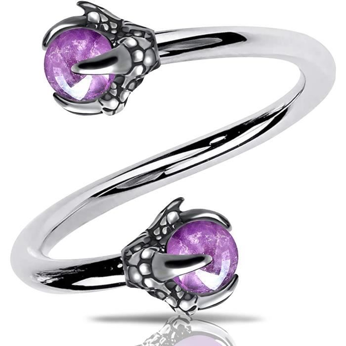 OUFER Helix Piercing Oreille Cartilage Dragon Griffe Piercing Conch en Acier Inoxydable 316L Piercing Tragus Nez Bijoux de Piercing