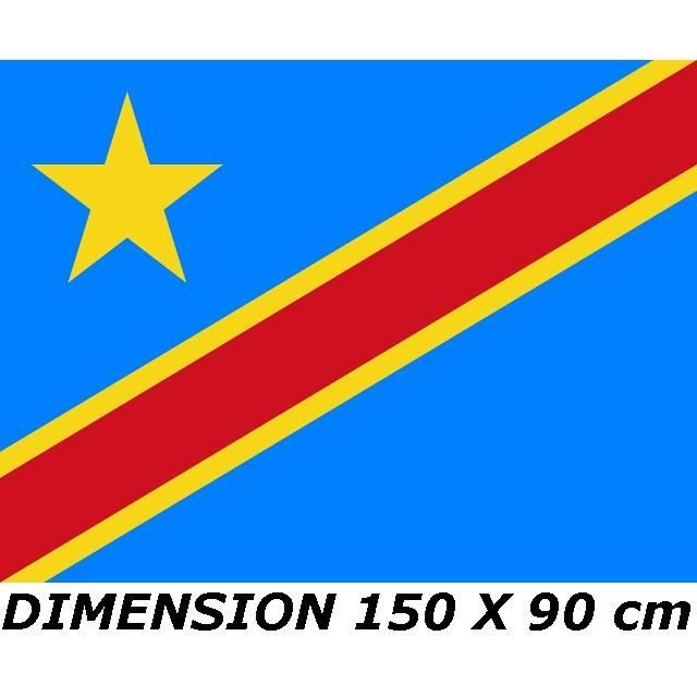 DRAPEAU 150 X 90 cm CONGO CONGOLAIS RDC No maillot écharpe fanion casquette ...