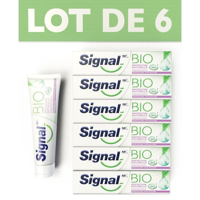 Signal Bio Dentifrice Protection Naturelle Lot de 6x75ml - 67900598
