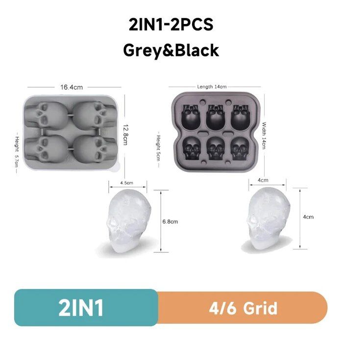 Moule A Bougie 2 Moules à Bougies Tête De Mort En Silicone - Pour