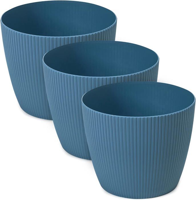 Pot Sans Trou Drainage Lot De 2 Pots De Fleurs Décoratifs En Plastique Mat - Cache-Pots Crème Diamètre 18cm Pour Plantes D'Intérieur Lot Pots Fleurs Crème