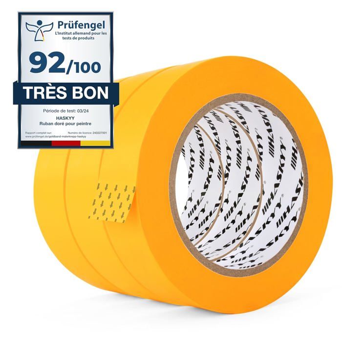 Lot De 4 Rouleaux De Ruban De Masquage Souple Doré 38 Mm X 50 M