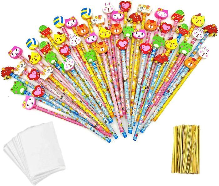Lot De 12 Crayons Cheval Avec Gomme – 2 Motifs – Papeterie Mignonne – Cadeau Fille Et Amoureux Des Chevaux