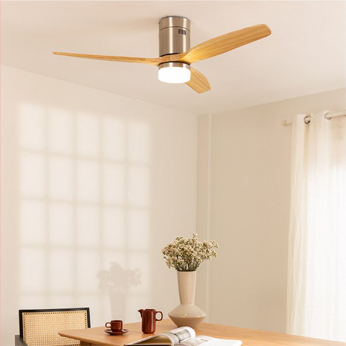 Ventilateur de plafond - Create - Avec lumière - Nickel - Ø132cm - 40W - Create