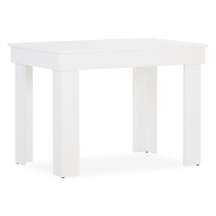 Table à Manager 90x60 cm Table Salle a Manger Table de Cuisine en Bois Blanc Table de Salon Salle de Séjour