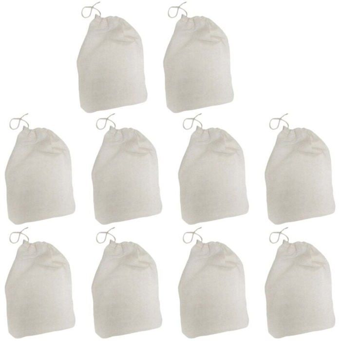 Lot de 3 sacs réutilisables en mousseline de coton bio respectueux de l