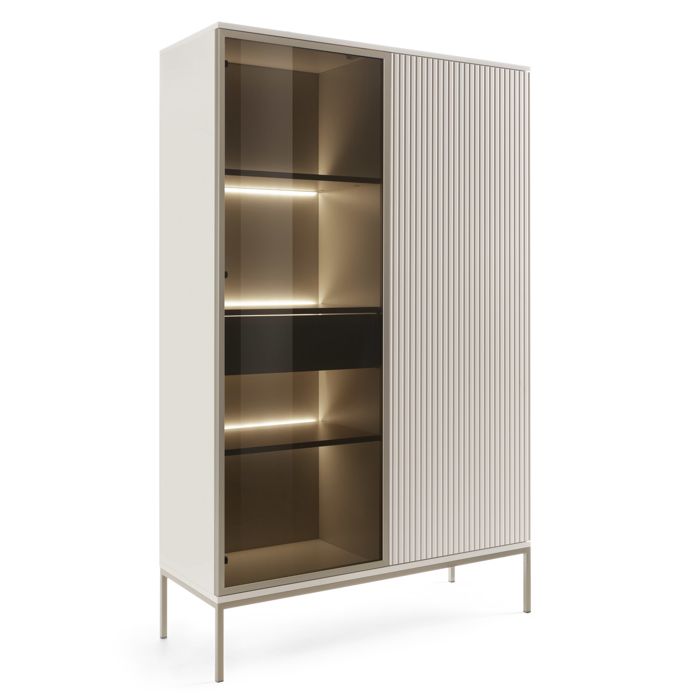 Vitrine Laval WTSZ104 – eclairage LED largeur 104 cm hauteur 166 cm profondeur 39 cm Couleur cachemire Vitrine Laval WTSZ104 – eclairage LED largeur 104 cm hauteur 166 cm profondeur 39 cm Couleur cachemire