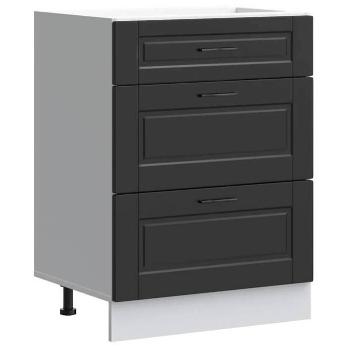 HOT Ventes Buffet cuisine - CHIC Armoire de cuisine Porto - noir - bois dingénierie @697@