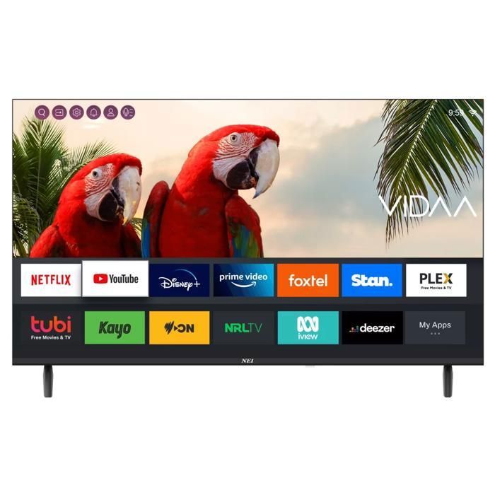 Téléviseur LED NEI 50NE6901 4K UHD 127 cm Smart Wi Fi 24 GHz 5 GHz système dexploitation VIDAA mode hôtel classe E