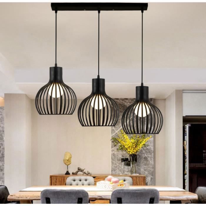 Tempas 3 Lampes Rtro Industriel Suspension Luminaire Cage en Fer Noir Lampe Longue Ple Lustre Cratif pour Salon Cuisine Tempas 3 Lampes Rtro Industriel Suspension Luminaire Cage en Fer Noir Lampe Longue Ple Lustre Cratif pour Salon Cuisine