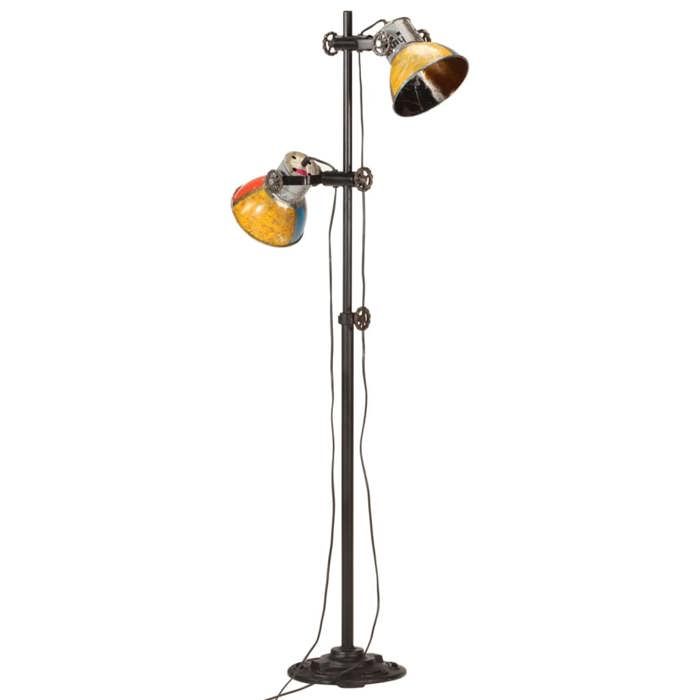(Promotion octo)Lampadaire simple - Lampe sur Pied avec 2 abat-jour Multicolore E27 fg223018