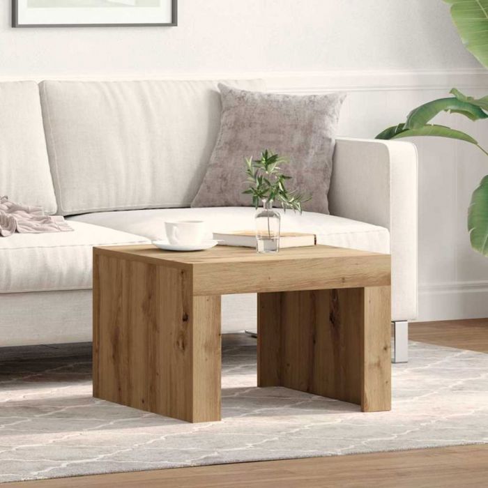 VIDAXL Table basse carrée 50 x 50 x 35 cm — Chêne artisanal bois dingénierie