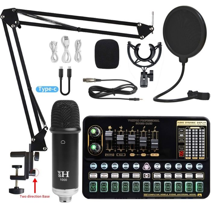 Carte son externe Bluetooth réglage des effets audio qualité sonore haute définition support de microphone inclus noir
