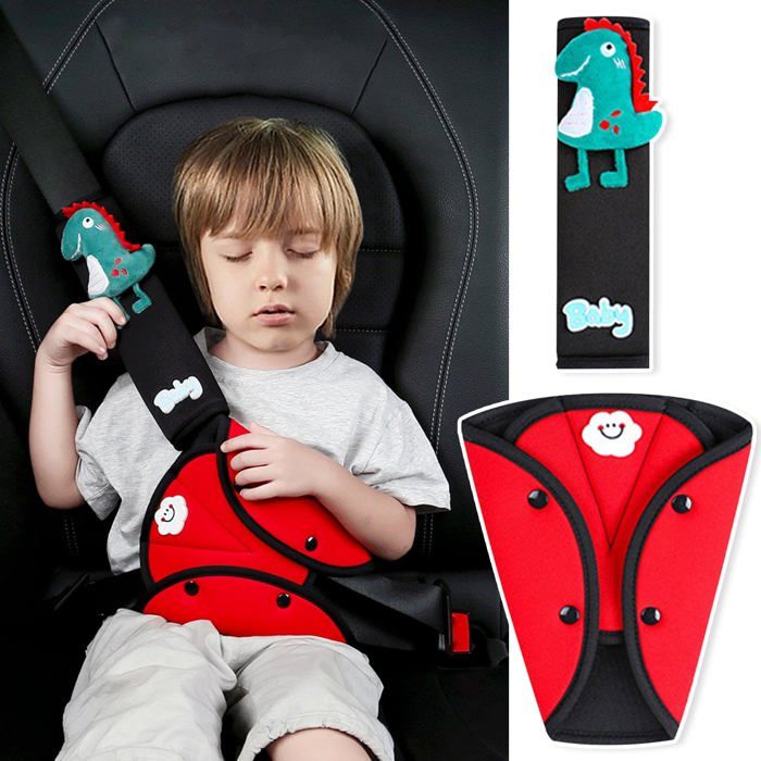 Coussin Ceinture Securite EnfantVoiture Ceinture de Sécurité Coussinets dEpauleCoussinets de Ceinture de Sécurité Amoviblesvert