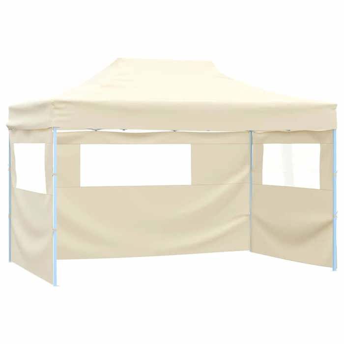 Stable&Durable - Blanc - Anti UV Tente pliable avec 4 parois latéraux 3x45 m Blanc crème - BARNUM Tonnelle étanche HS868192547