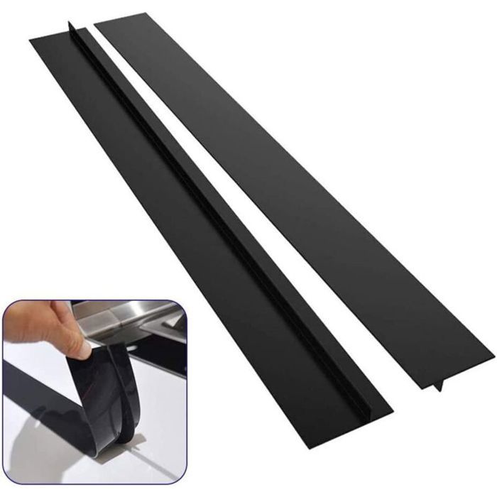 Joint en silicone pour cuisine - Lot de 2 - Antidérapant - Flexible - Protection contre les débris - 25 pouces