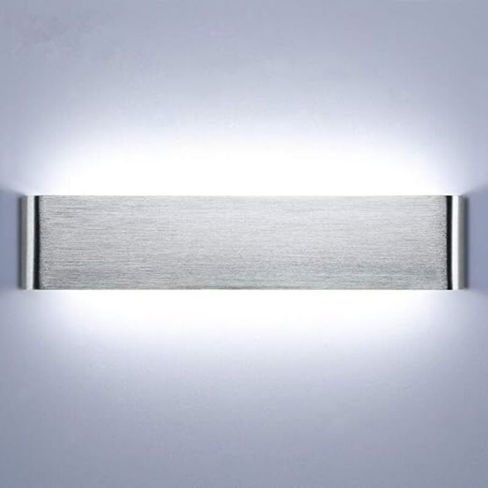 Murale Interieur 40cm Lampe de Mur 18W 6000k Lampe Murale LED en aluminium pour Chambre à Coucher Eclairage Couloir Salon