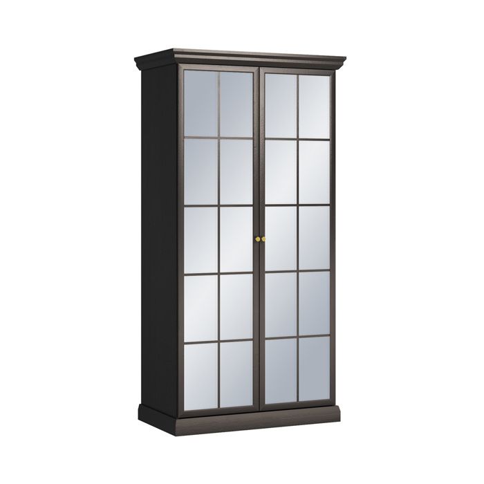 Armoire 2 portes Petits-meubles - Toja - 102 4 x 55 7 x 200cm - Bois anthracite Armoire 2 portes Petits-meubles - Toja - 102 4 x 55 7 x 200cm - Bois anthracite