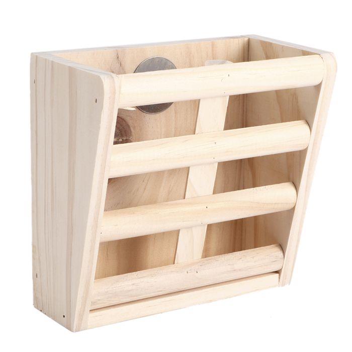 En bois Fixe Lapin Fourrage Nourrisseur Grass Manger Rack Stand Bol de Nourriture Fournitures Pour Animaux Pour Chinchilla Guinée