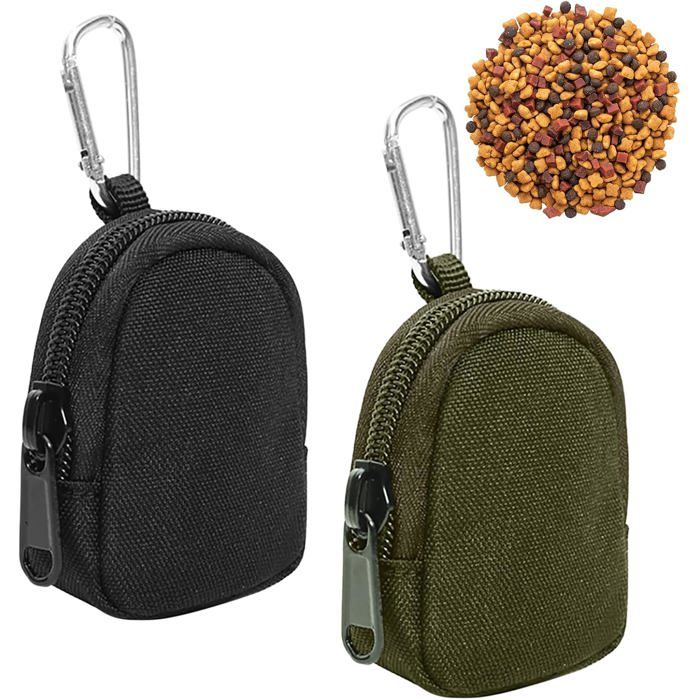 Lot de 2 pochettes à friandises pour chiens avec fermeture éclair et mousqueton - Sacs dentraînemen ACCESSOIRES FABRICATION MAISON