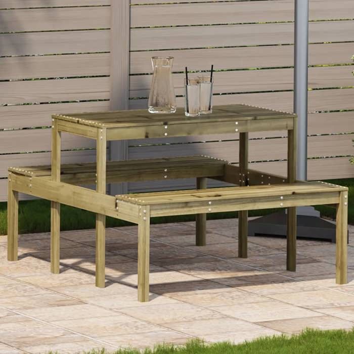 Table balcon vidaXL Table de pique-nique 110x134x75 cm bois de pin imprégné durable &4838 Table balcon vidaXL Table de pique-nique 110x134x75 cm bois de pin imprégné durable &4838