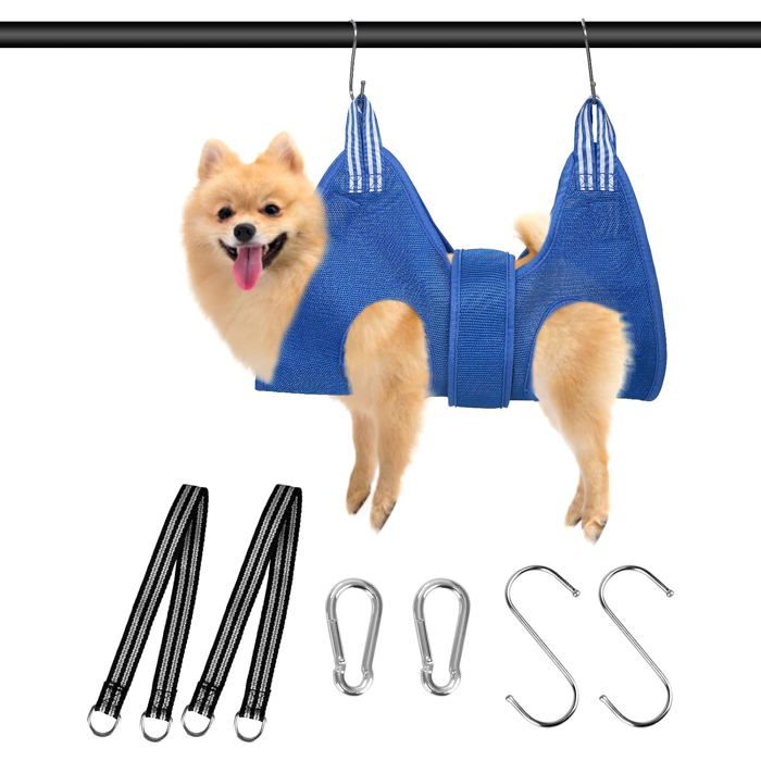 Hamac De Toilettage Pour Chiens De Petite Et Moyenne Taille Harnais De Toilettage En Maille Respirante Avec Sangles Réglables Hamac De Toilettage Pour Chiens De Petite Et Moyenne Taille Harnais De Toilettage En Maille Respirante Avec Sangles Réglables