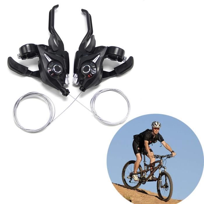 Levier de Vitesse V-Brake St EF51 3x7 Vitesse Manette Dérailleur pour VTT Vélo Course - ANNEFLY - Blanc