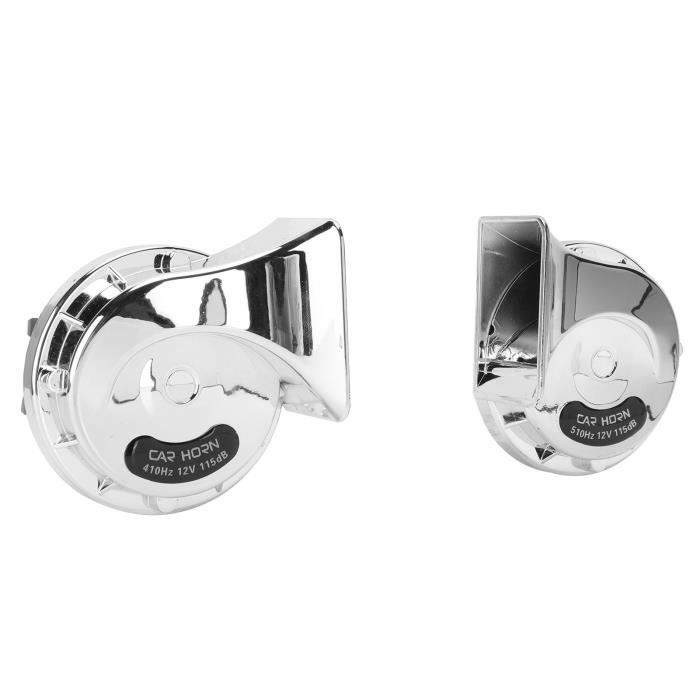 Klaxon Voiture Escargot 12V - 2 Pièces Haut/Bas, 110-125 DB, Étanche - Pour Hyundai Veloster MK1 2011-2017