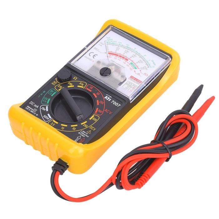 KT7007 Multimètre gamme manuelle multimètre analogique voltmètre ampèremètre outil de mesure