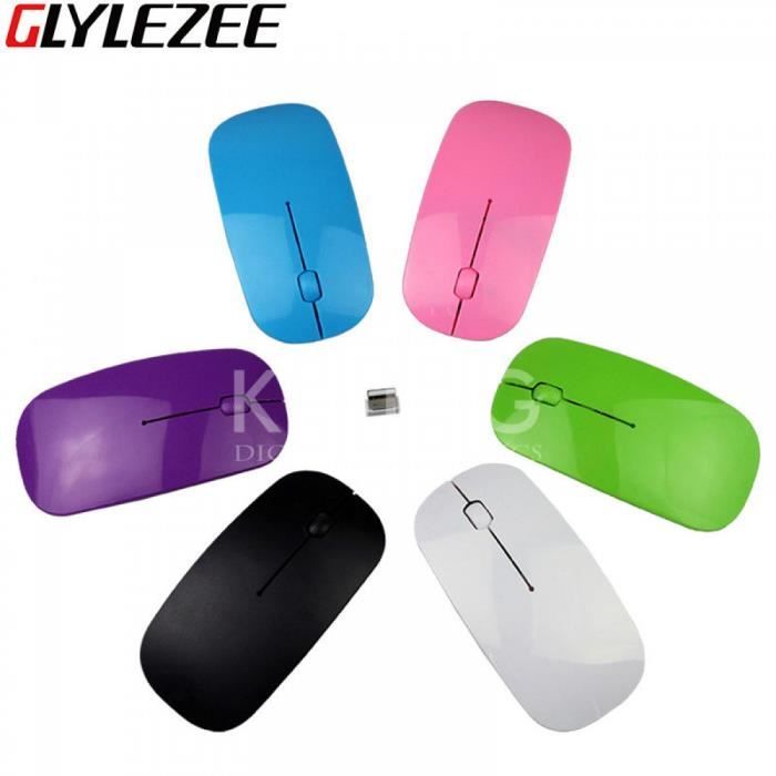 Oem 2.4 G Souris Optique Sans Fil Souris 7 Couleurs Ultra – Mince Souris Récepteur Usb Pour Tablet Pc Portable Aucun Paquet De Détai