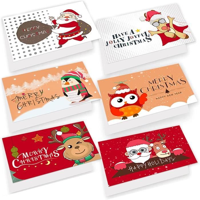 12 Cartes De Noël Pliantes Avec Enveloppes Brillantes – Format A6, Eisler & Gauk