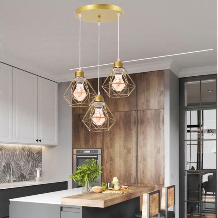 MOGOD 3 Luminaires Suspension Filaire Ajustable design Moderne Ø16cm ...