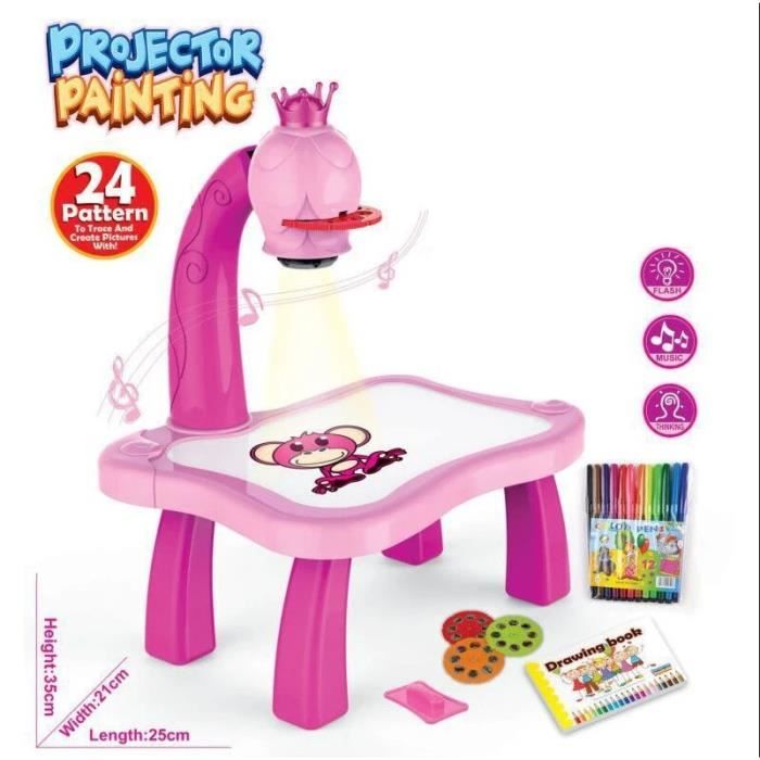 Enfants Projecteur de Dessin Jouet, projecteur Dart, Jouet de Projection de Trace et de Dessin