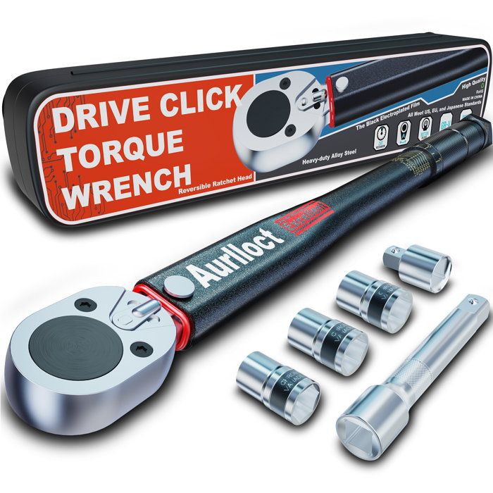 NADOKHI Clé Dynamométrique 1/2, 20-220Nm, 72 Dents Clé à Cliquet Réversible Clé Dynamométrique Voiture, Précision ±3%, pour Réparation et Entretien de Motos, Voitures, Camions